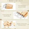 Jewelry Pouches 100Pieces Wooden Keychain Blanks Bulk Rectangle Wood Unfinished Key Ring Tag A