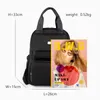 Skolväskor Solid Color Waterproof Nylon Womens ryggsäck Högkvalitativ multifunktionell damer Handy Shoulder Bag Fashion Casual Travel 230629