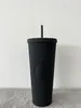 24 unz/710 ml kubki kubki syrena bogini plastikowy kubek kawy Bright Diamond Starry Straw Cup Durian Scale Scale Cups Produkt z logo
