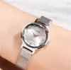 2023 Women's small dial retro simple artistic waterproof stainless steel mesh with quartz watch