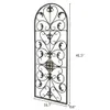 Arched Wrought Iron Wall Art Sculpture Vintage Tuscan Indoor Outdoor Gate Decor