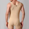 Midja mage shaper män gay bodysuit formewear hög elastisk jumpsuit manlig transparent erotisk play -dräkt kropp strump mesh tank tops boxer trosor 230629