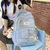 School Bags Summer Women Backpack Trendy Pendant Bag for Girls Multilayer Design Travel Backpacks Student Bookbags Mochila 230629