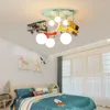Światła sufitowe wisiorki dla dzieci lampy samolotów LED Kreatywna kreskówka do wystroju domu w pokoju dziecięce żyrandole