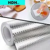 3D Wall Panel HDHome Kitchen Oil-proof Waterproof Stickers Aluminum Foil Kitchen Stove Cabinet Self Adhesive Wall Sticker DIY Wallpaper 230628