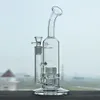 Cachimbo reciclador de fumo Bongs de água de vidro Cachimbos de borbulhador Matrix Oil Rig Hookahs Sistema de filtro duplo para pneus Acessórios para fumaça 18 mm