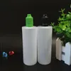 Barnsäkert manipulationslock och tunn spets 120 ml PE -plastdropparflaskor för Essence E Liquid Storage 450st Lot Orfmb