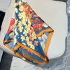 Scarves 70 70cm Neck Silk Small Scarf Women Fashion Belt Pattern Satin Square Lady Design Handkerchief Bandanna Foulard