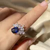 ネックレスイヤリングセットVersa Jewelry厚い925シルバーターコイズブルーラウンドガラスリング女性馬のアイジルコンデザインプレミアム製品