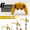 ElectricRC Car Upgrated Version Remote Control Construction Crane 6ch 128cm 680 Rotation Lift Model 2.4G RC Tower Crane Toy for Kids 230628