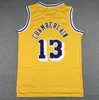 GH Lakers Bryant James Johnson Basketball Jersey Los Mamba Angeles Dennis Rodman Wilt Chamberlain Mitch Ness Violet Noir Jaune Taille