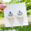 Dangle Boucles D'oreilles Tendance Boho Cristal Gland Boucle D'oreille Pour Les Femmes Vintage Grace Drop Fringe Dangling Girl Party De Mariage Bijoux Cadeau En Gros