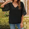 T-shirt da donna Y2k Fashion Shirt Stampa scollo a V Basic Top Casual 3D Blusas Mujer De Moda Roupas Femininas Atacado Barato