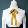 Båge slipsar elegant band bowtie kvinnlig tjej justerbar kostym skjorta skol uniform fjäril kontor kvinnor tillbehör gåva vinröd marinrosa rosa