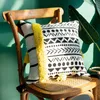 Pillow Case Cojines Decorativos Para Sofa Morocco Geometric Black and White Tufted Tassel Pillowcase Christmas Pillow Case 230629