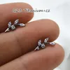 Navel Bell Button Rings 10pcs Body Jewelry 16G G23 Leaf CZ Gems Lip Labret Bar Ear Helix Tragus Rook Barbells Stud Piercing 230628