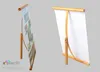 Bambu anpassad bred bas rollup banner stativ utdragbar högkvalitativ roll up banner stativ display