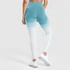 Pantalon actif Energy Leggings sans couture Gradient Color Gym Compression Tights Taille haute aux hanches Sportswear Pantalon de yoga