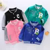 Chaquetas primavera bebé niño béisbol abrigos chaqueta de algodón para niñas otoño niños sudadera niños rompevientos niños prendas de vestir exteriores 230628