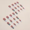 Kunstnagels 24 stks/set Nail Patches Stijlvolle Mooie Pailletten Ballet Franse Salon