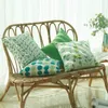 Cushion/Decorative Decorative Case Spring Cushion Cover Waterproof Green Leaf Pattern Sofa Throw Cover for Easter Home Decor