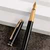 Pennor Hongdian 519a Fountain Pen Retro Highend Pen Black Bent Nib Calligraphy Office Pennor Skolkontor Business Studenter gåvor