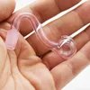 10 mm manliga fogrosa rosa glasoljebrännare rör för oljeriggar bongs tjock pyrex tobakskål vattenpipa adapter rökrör nagel brinnande rökverktyg oljebrännare