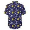 Chemises habillées pour hommes Soleil et lune Chemise décontractée Astrologie Plage Lâche Été Élégant Blouses À Manches Courtes Graphique Tops Surdimensionnés 230629