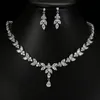 Ensembles de bijoux de mariage Emmaya exquis pour les femmes accessoires de fête Zircon cubique boucles d'oreilles collier cadeau 230627