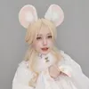 Hair Accessories AniLV Anime Party Cute Mouse Plush Ears Headband Headwear Cosplay 230628