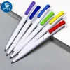 Stylos 200pcs / lot en gros en gros blanc personnalisé pas cher promotionnel cadeau de balle de balle de balle