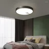 Taklampor LED Pendant Lamp Ultra Thin All Copper Nordic Round Roan Pure Master Bedroom Black Light