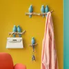 浴室の棚樹脂鳥の置物壁フック装飾的な家の装飾アクセサリーキーバッグハンドバッグコートラックホルダー壁ハンガー服230628