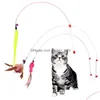 Cat Toys Pet Teaser Toy Wire Dangler Wand Feather Plush Fish Caterpillar Interactive Fun Exerciser Playing Jk2012Xb Drop Delivery Ho Dhl2O