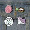 Broches Hersenen Orgel Wiskundige Heerser Emaille Pins Cartoon Schildpad Kleding Rugzak Revers Pin Pak Kraag Broche Metalen Badges