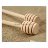 Altri servizi da tavola Mini bastoncino di miele in legno Mestolo per feste Cucchiaio di legno per barattolo Manico lungo Miscelazione Xb1 Drop Delivery Home Garden Kit Dhyek