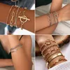 Charm Bracelets Multilayer Gold Color Chain Bangles For Women Men Chunky Bracelet Boho Joias Gift