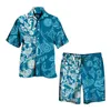 Erkek Trailtsits Erkek Hawaii Gömlek Seti 2023 Yaz Takım Kırış Moda ve Plaj Şortları Kadınlar İçin 2 Parça Kıyafetler Sokak Giyim
