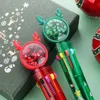 Pennen 10 stks/veel schattige kerst 10 kleur ballpoint pailletten eland santa claus intrekbare multicolor pen cadeau schoolkantoor stagerij