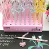 Stifte 40 PCs/Los Kawaii Crystal Love Anhänger Gel Pen niedlich 0,38 mm schwarzer Tinte Signature School Schreiben Vorräte Werbegeschenk