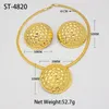 Collier boucles d'oreilles ensemble pour femmes motif champignon grand pendentif avec tour de cou africain Bubai collier mariée mariage ensembles tenue quotidienne