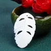 Charms Monstera Folha Folhagem Natural Branco Madrepérola Concha Colar Pingente Folhas De Bananeira Brinco Pendurado Charm Jóias