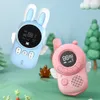 Toy Walkie Talkies 2st Kids Walkie Talkie 3KM Range UHF Radio Lanyard Interphone Barnens mobiltelefon Söta kanin Toys For Girls Boys Birthday 230628