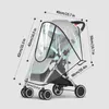 Kinderwagenteile Zubehör Universal Regenschutz Baby Auto Tragbares wasserdichtes Wetter für 230628