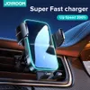 Joyroom sem fio 15W suporte de carregamento de bobina dupla para carro, ventilação automática de ar, carregador rápido, suporte para iPhone Galaxy, GPS