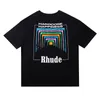 Rhude Shirt Men Tirise Designer de camisetas femininas Camisetas de roupas gráficas Padrão de camisetas