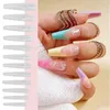 Unghie finte 100pcs Blister Box Pezzi Nail French Fake Full Stick Half DIY Ballerina Coffin Long