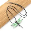 Pendant Necklaces Natural Abalone Shell Necklace Exquisite Dragonfly For Jewelry Gift Length 55 5cm Size 50x62mm