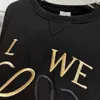 High Quality sweatshirt lowew brand Sweater Women's Spring and Autumn Embroidery Korean Edition Fashion Brand Men's Loose Round Neck Couple lowewwe