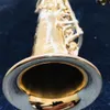 Hochwertiges S-W020 Sopran-Saxophon mit geradem Rohr, B-Flat, lackiertes Goldmessing-Jazzinstrument mit Koffer für Sopransaxophon